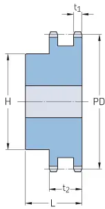 Cenová Bomba Řetězové kolo SKF PHS 08B-2B16 zubů - disk s nábojem